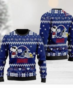 The Snoopy Football Helmet New York Giants Ugly Christmas Sweaters