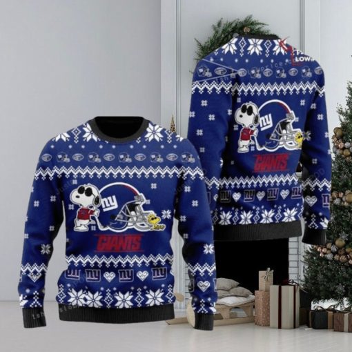 The Snoopy Football Helmet New York Giants Ugly Christmas Sweaters