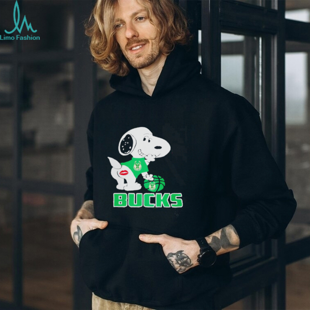 The Snoopy Milwaukee Bucks basketball NBA sexy graphic design shirt The Snoopy Milwaukee Bucks basketball NBA sexy graphic design shirt