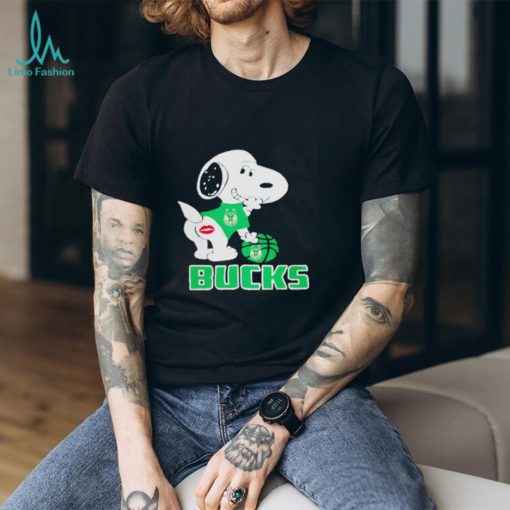 The Snoopy Milwaukee Bucks basketball NBA sexy graphic design shirt