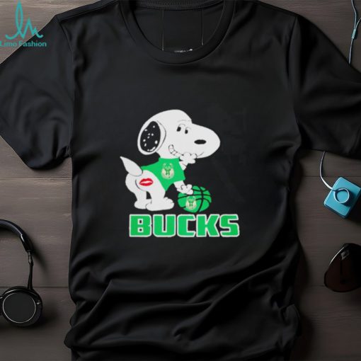 The Snoopy Milwaukee Bucks basketball NBA sexy graphic design shirt