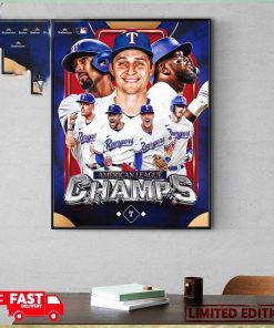 The Texas Rangers Are Going To The MLB 2023 World Series Clinched American League Champions Poster Canvas