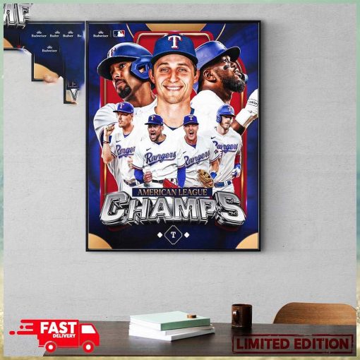 The Texas Rangers Are Going To The MLB 2023 World Series Clinched American League Champions Poster Canvas