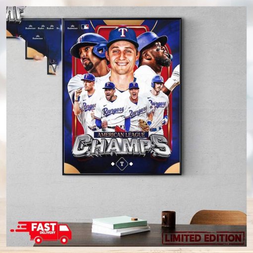 The Texas Rangers Are Going To The MLB 2023 World Series Clinched American League Champions Poster Canvas