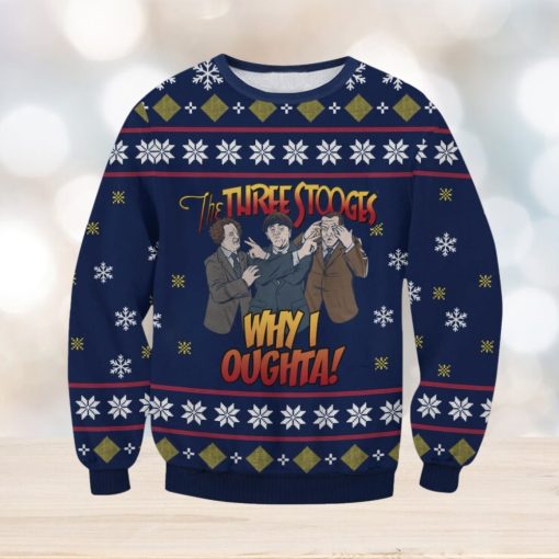 The Three Stooges Ugly Sweater Christmas Gift