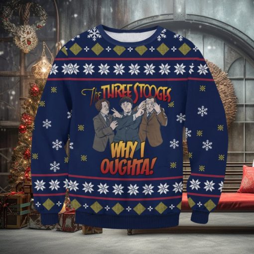 The Three Stooges Ugly Sweater Christmas Gift