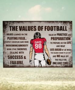 The Values Of Football, Player Football Canvas Poster Gift