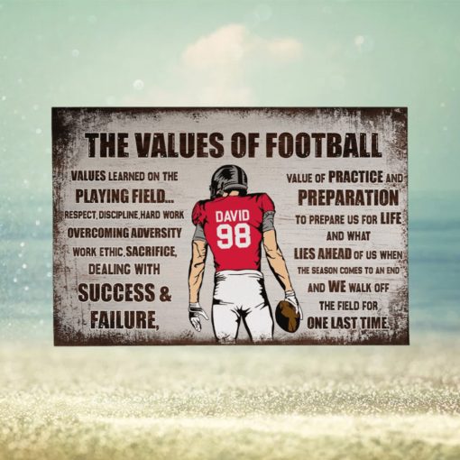 The Values Of Football, Player Football Canvas Poster Gift