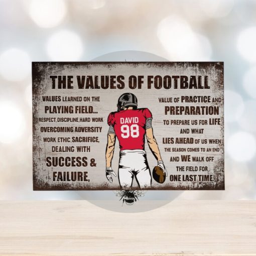 The Values Of Football, Player Football Canvas Poster Gift