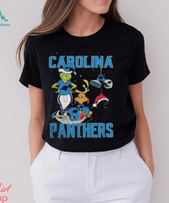 The grinch and dog carolina panthers Christmas 2023 T shirt