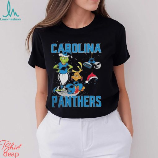 The grinch and dog carolina panthers Christmas 2023 T shirt