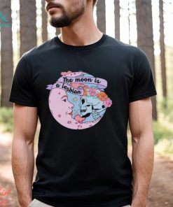 The moon is a lesbian skeleton flower shirt