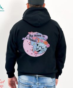 The moon is a lesbian skeleton flower shirt