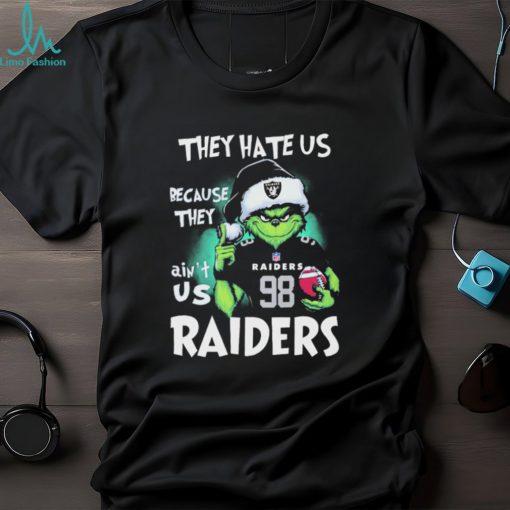 They Hate Us Because Ain’t Us Las Vegas Raiders The Grinch Christmas Shirt