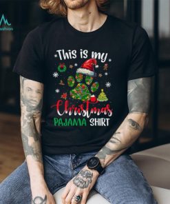 This Is My Christmas Pajama Shirt Cute Dogshoe With Hat Christmas Dog Classic T Shirt