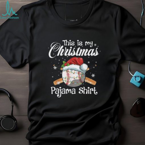 This Is My Christmas Pajama Shirt   Funny Christmas Baseball Classic T Shirt