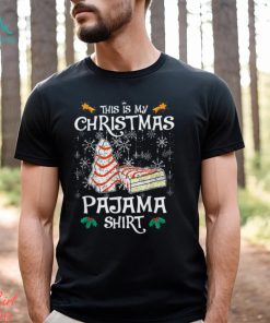 This Is My Christmas Pajama Shirt Funny Christmas Cake T Shirt