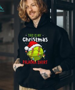 This Is My Christmas Pajama Shirt Funny Christmas Softball Classic T Shirt