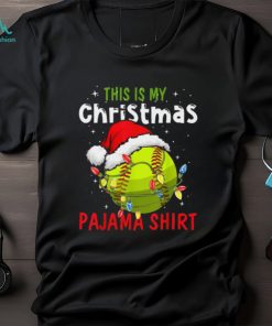 This Is My Christmas Pajama Shirt Funny Christmas Softball Classic T Shirt