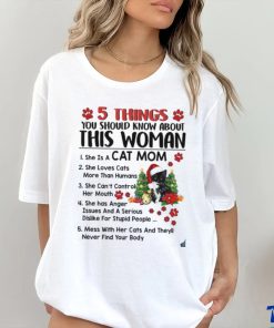 This Woman Loves Cats and Christmas Shirt