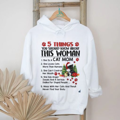 This Woman Loves Cats and Christmas Shirt