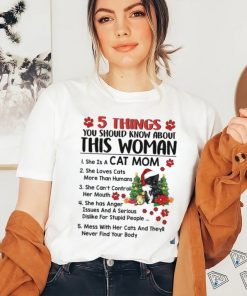 This Woman Loves Cats and Christmas Shirt