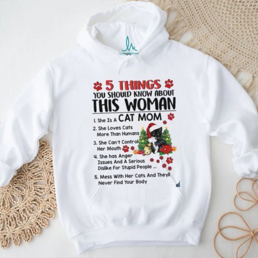 This Woman Loves Cats and Christmas Shirt