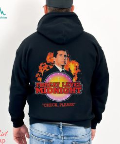 Threat level midnight Steve Carrell Check please vintage poster shirt
