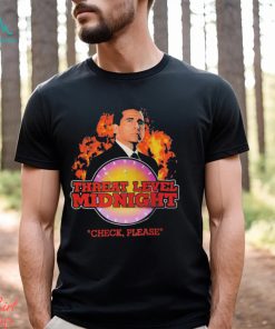 Threat level midnight Steve Carrell Check please vintage poster shirt