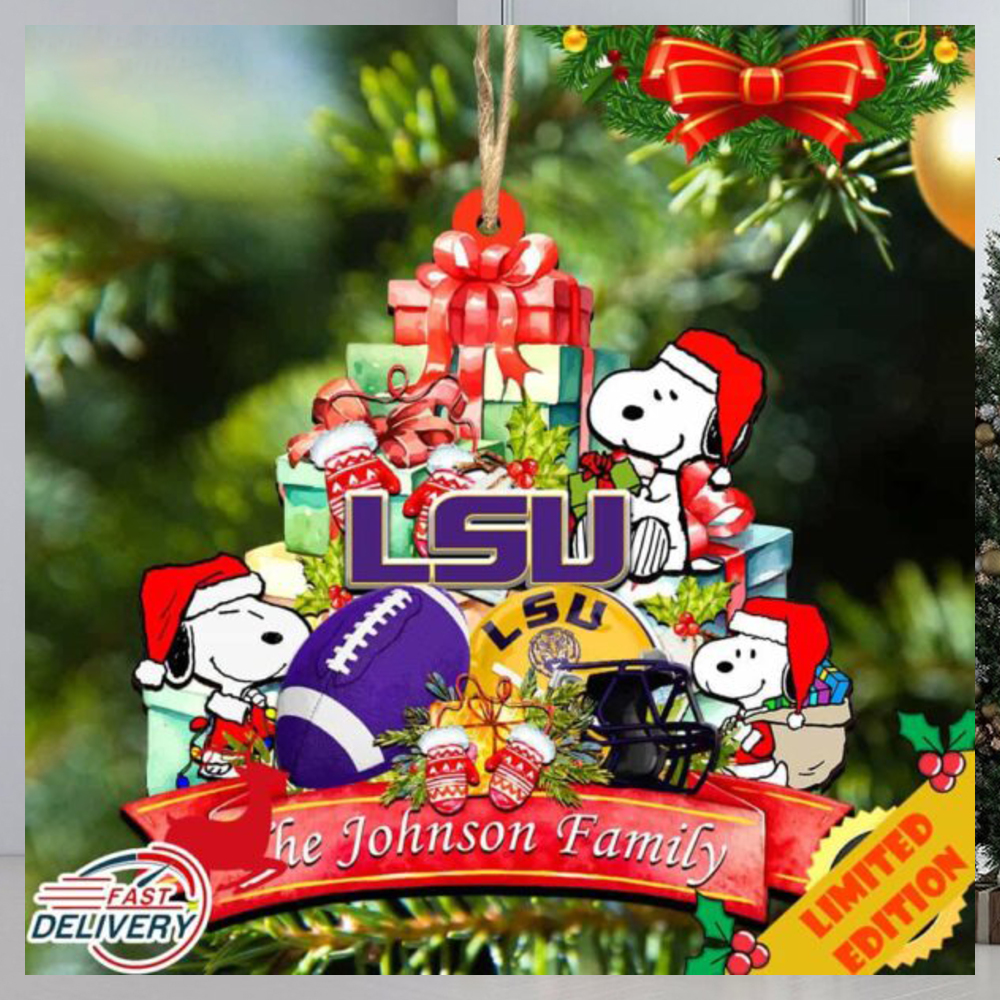 Tigers Snoopy Christmas NCAA Ornament Personalized Your Family Name Tigers Snoopy Christmas NCAA Ornament Personalized Your Family Name