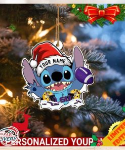 Tigers Stitch Christmas Ornament NCAA Custom With Stitch Ornament