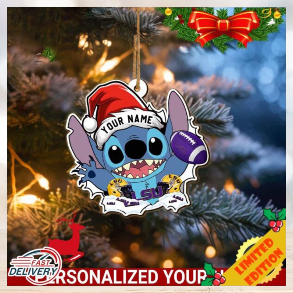 Tigers Stitch Christmas Ornament NCAA Custom With Stitch Ornament Tigers Stitch Christmas Ornament NCAA Custom With Stitch Ornament