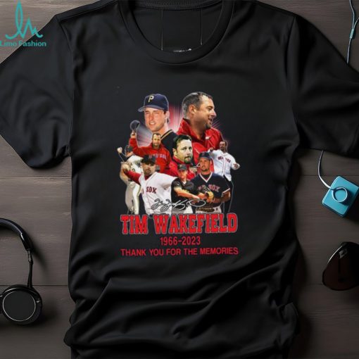 Tim wakefield 49 boston red sox 1966 2023 thank you for the memories signature shirt