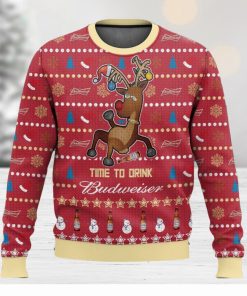 Time To Drink Budweiser Ugly Christmas Sweater