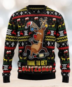 Time To Get Blitzened Ugly Christmas Sweater