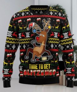 Time To Get Blitzened Ugly Christmas Sweater