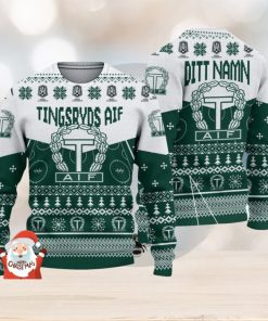 Tingsryds AIF 3D Ugly Christmas Sweater Christmas Holiday Gift Custom Name For Men And Women