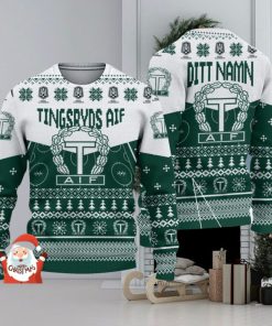 Tingsryds AIF 3D Ugly Christmas Sweater Christmas Holiday Gift Custom Name For Men And Women