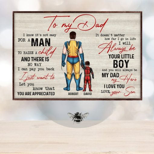 To My Super Dad, Will Always Be My Hero Poster