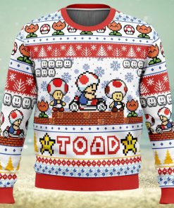 Toad Super Mario Bros Ugly Christmas Sweater