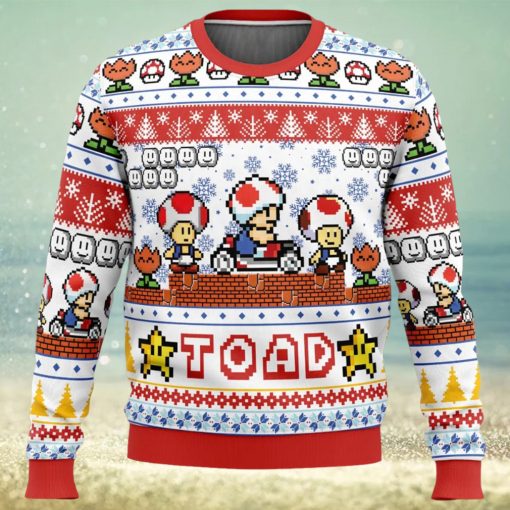 Toad Super Mario Bros Ugly Christmas Sweater