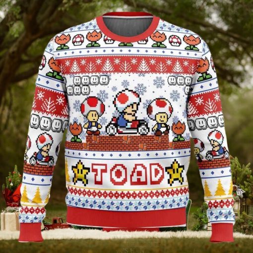 Toad Super Mario Bros Ugly Christmas Sweater