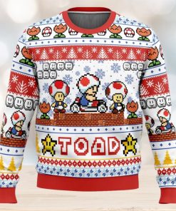 Toad Super Mario Bros Ugly Christmas Sweater