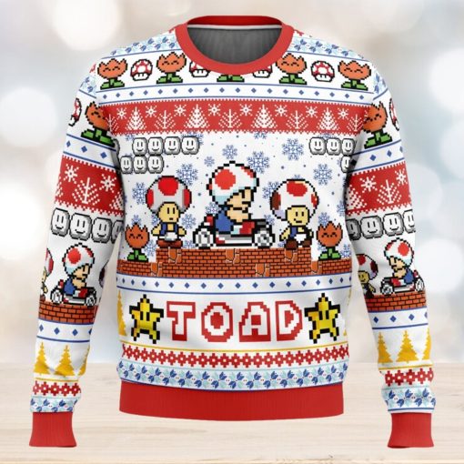 Toad Super Mario Bros Ugly Christmas Sweater