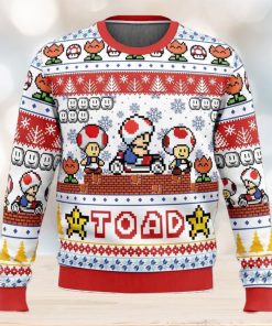 Toad Super Mario Bros Ugly Christmas Sweater