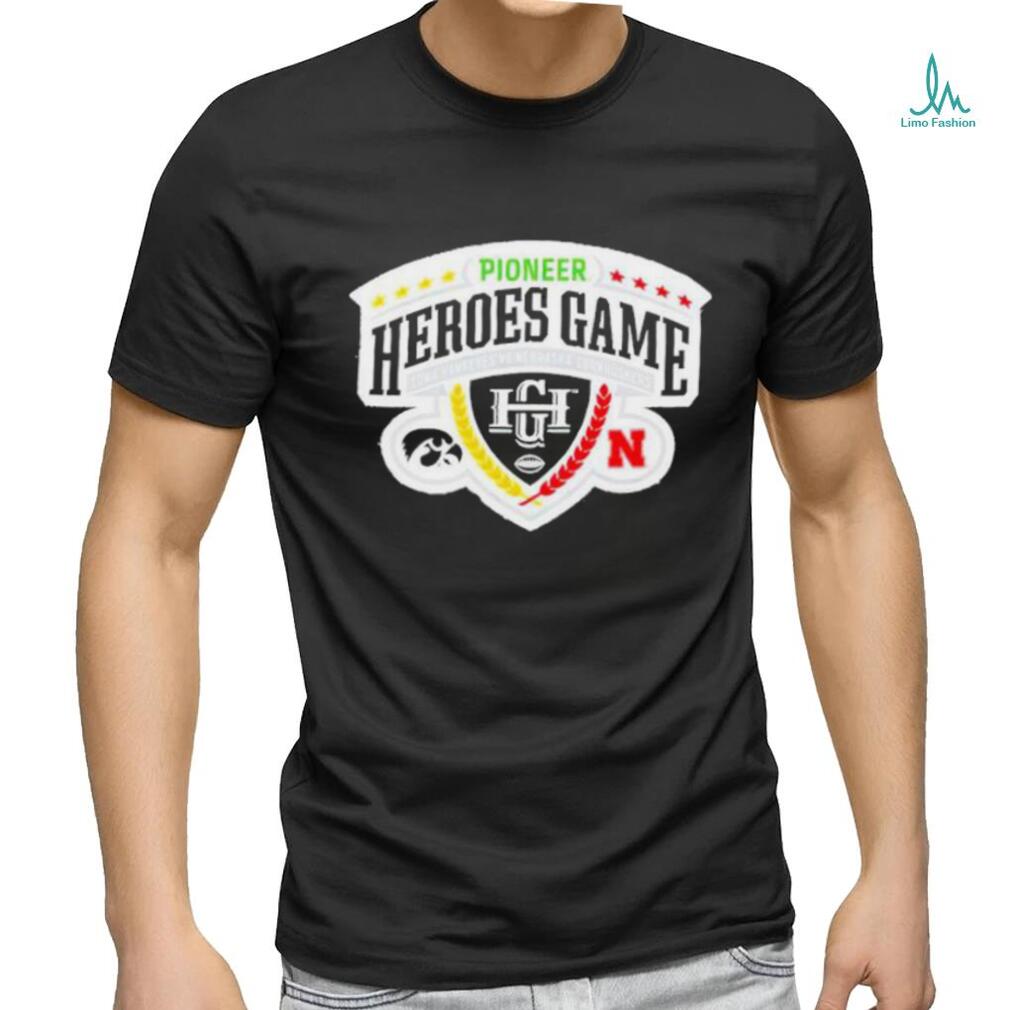 Top Nebraska Cornhuskers Vs Iowa Hawkeyes 2023 Pioneer Heroes Game T Shirt Top Nebraska Cornhuskers Vs Iowa Hawkeyes 2023 Pioneer Heroes Game T Shirt