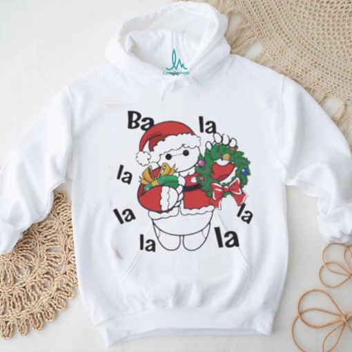 Top Santa Baymax La La La Christmas Wreath T Shirt