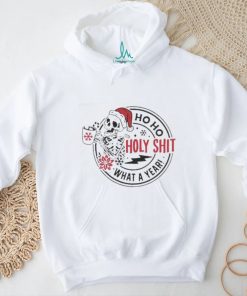 Top Skull Santa Claus Ho Ho Holy Shit What A Year T Shirt