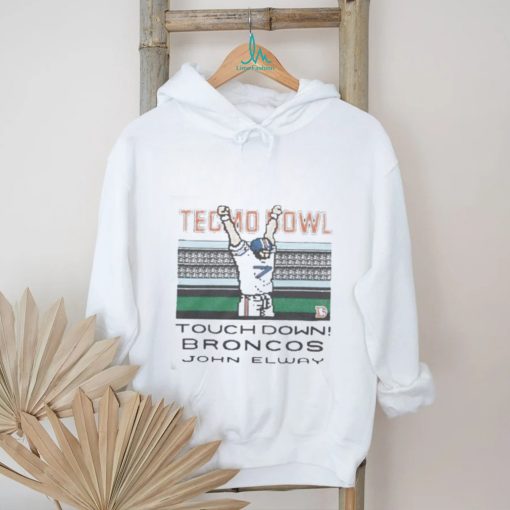 Top Tecmo Bowl Broncos John Elway Retro Denver Broncos Video Game T Shirt