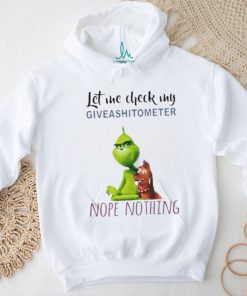 Top The Grinch And Max Let Me Check My Giveashitometer Nope Nothing T Shirt